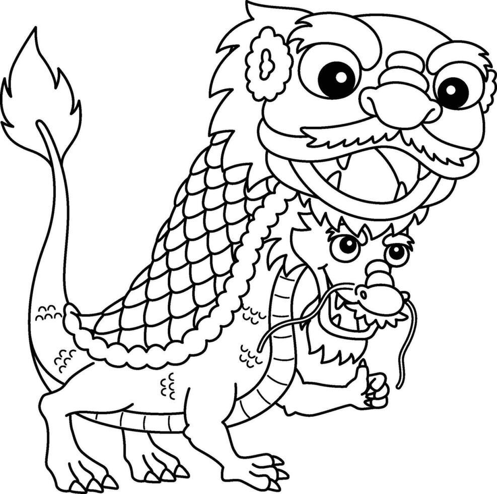 Year of the Dragon Chinese Dragon Dance Isolated vector