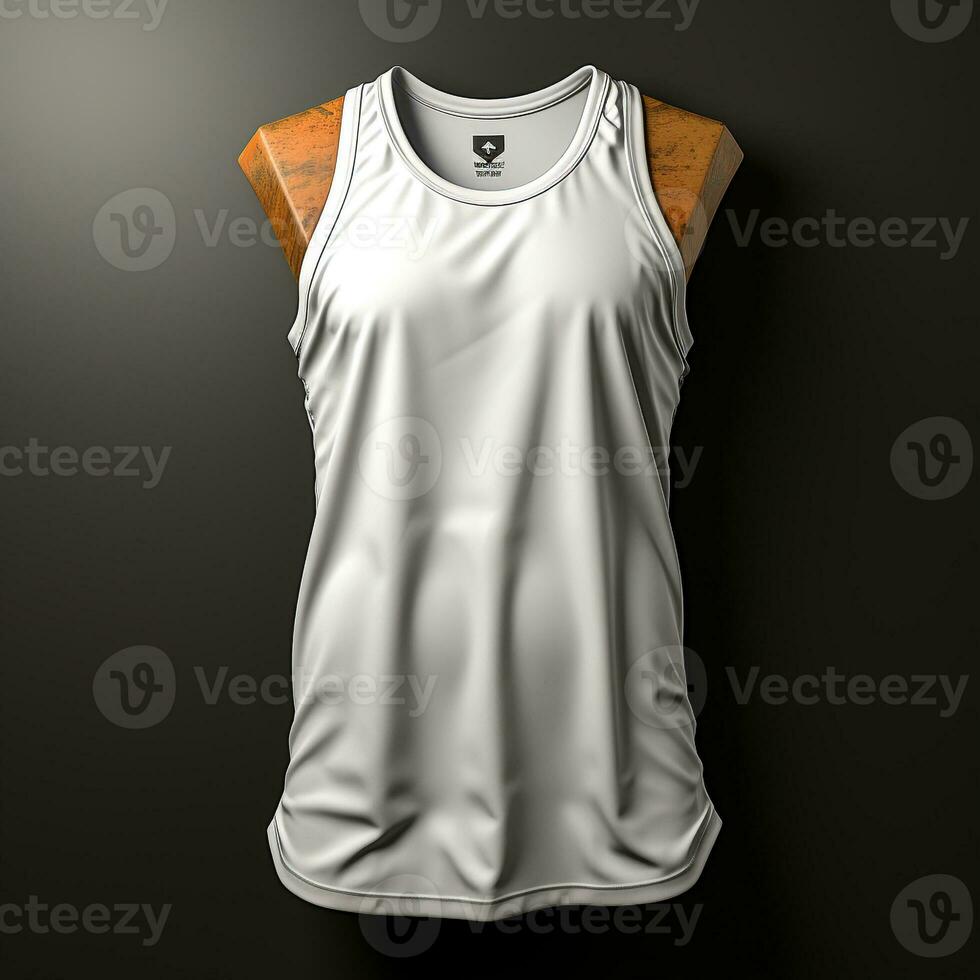 AI generated 3D model of men's singlet shirt photo