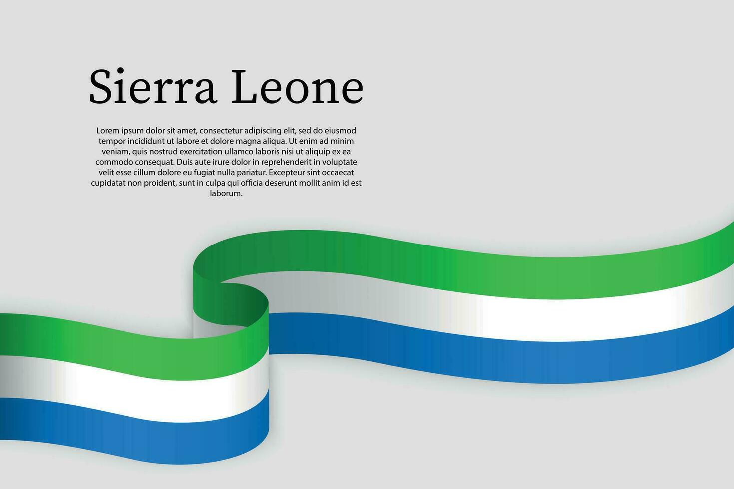 cinta bandera de sierra leona celebracion antecedentes vector