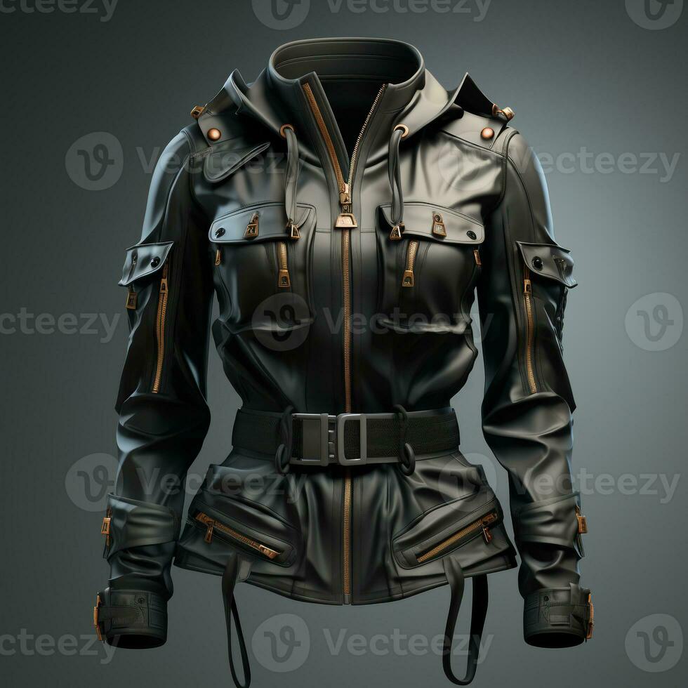 AI generated 3d model of women's jacket photo