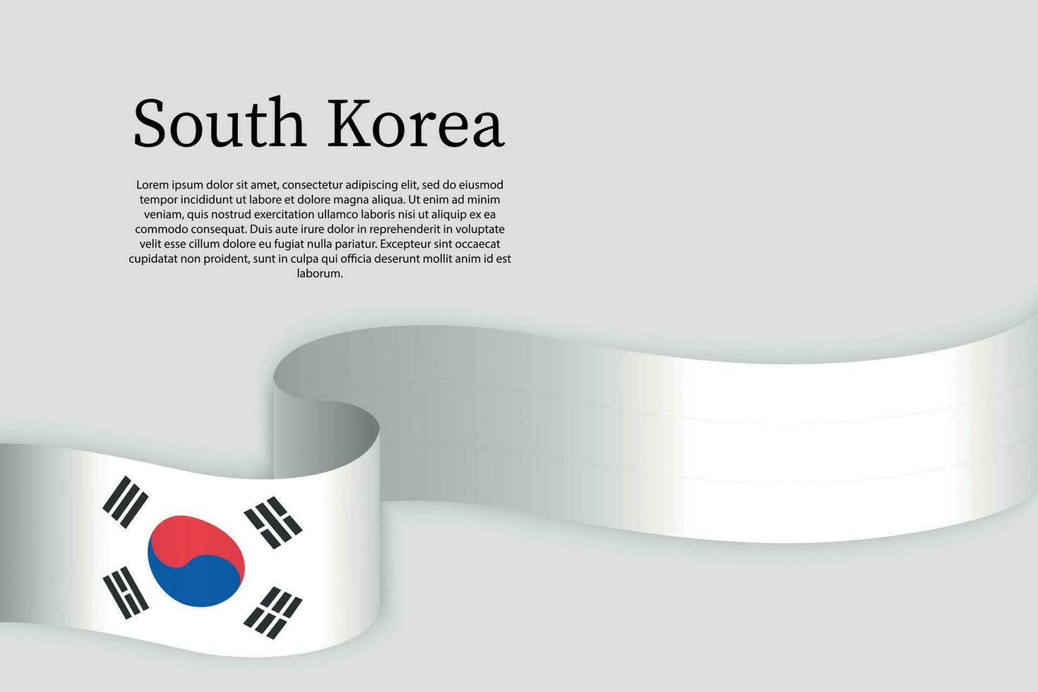 cinta bandera de sur Corea. celebracion antecedentes vector