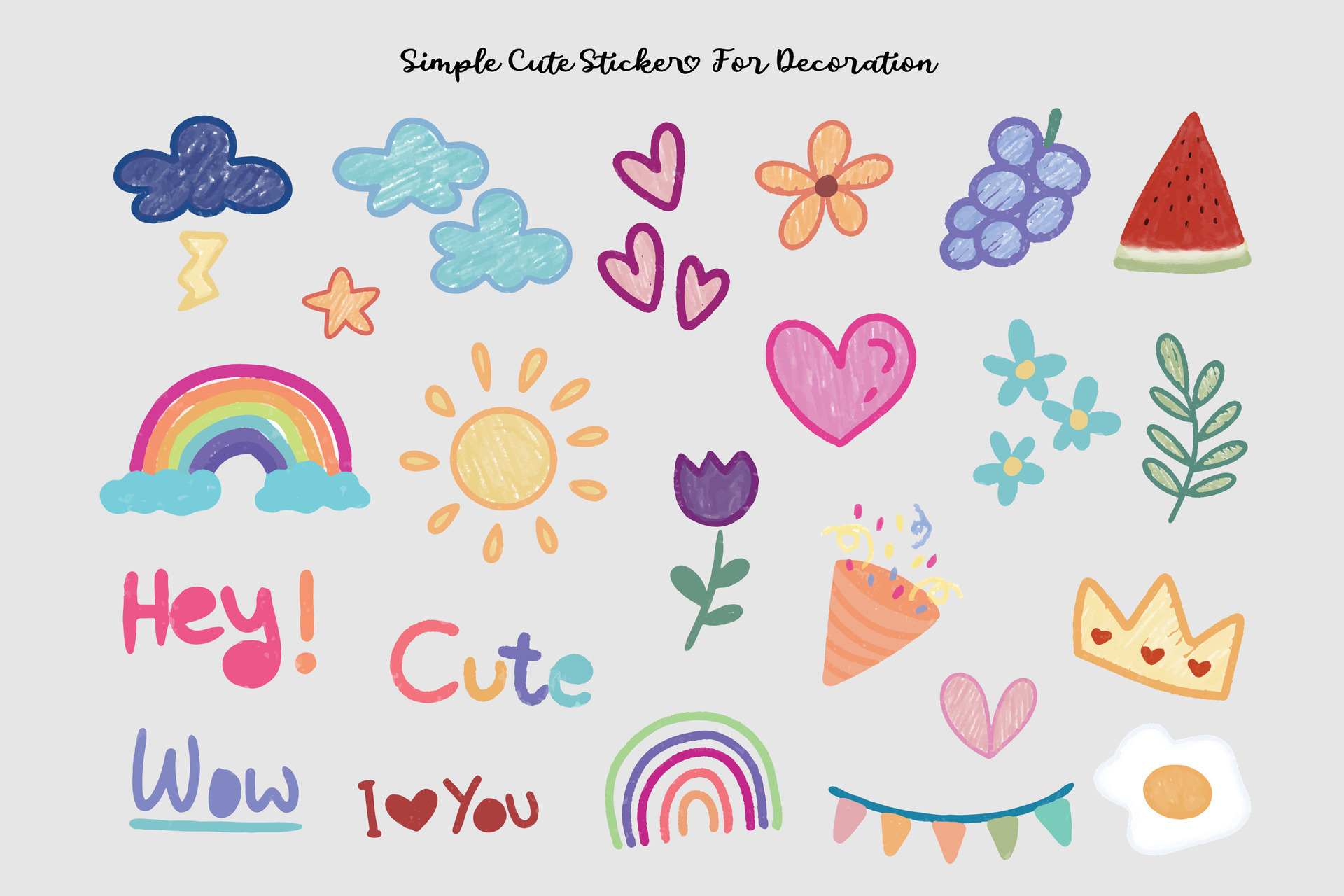 Aesthetic Cute Element Decor Collection 35302849 Vector Art at Vecteezy