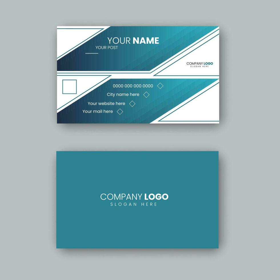 Modern minimalist business card design template. vector