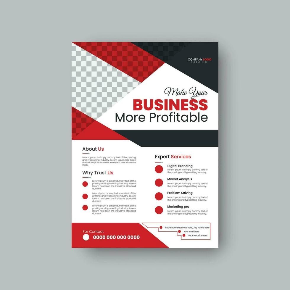 Modern creative business flyer design template with creative style. vector