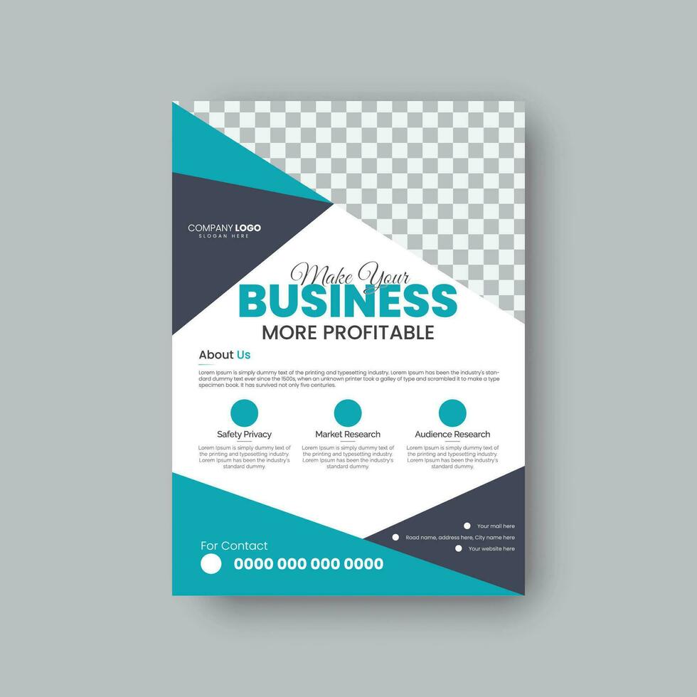 Corporate modern creative business flyer design template. vector