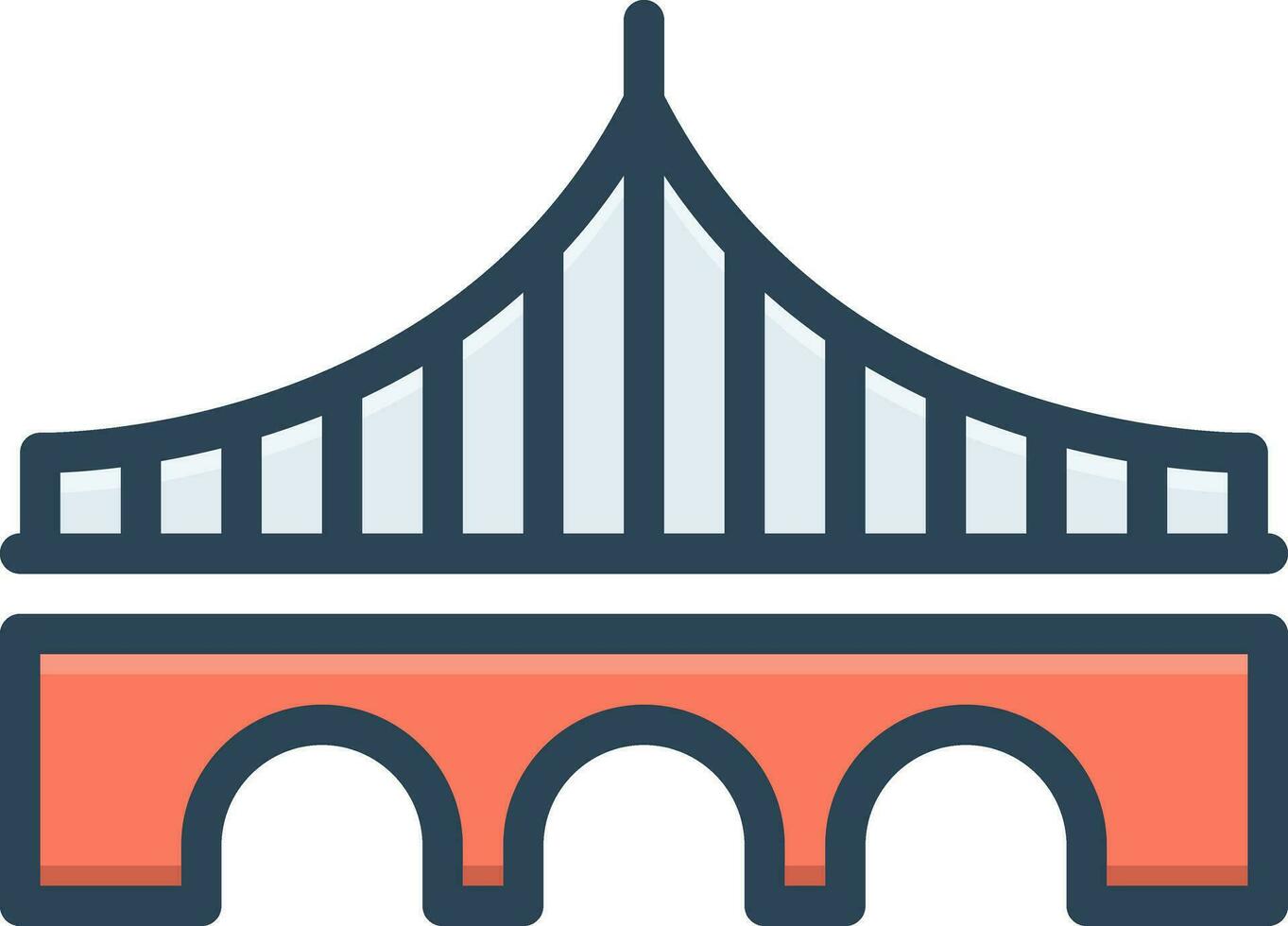 color icono para puente vector