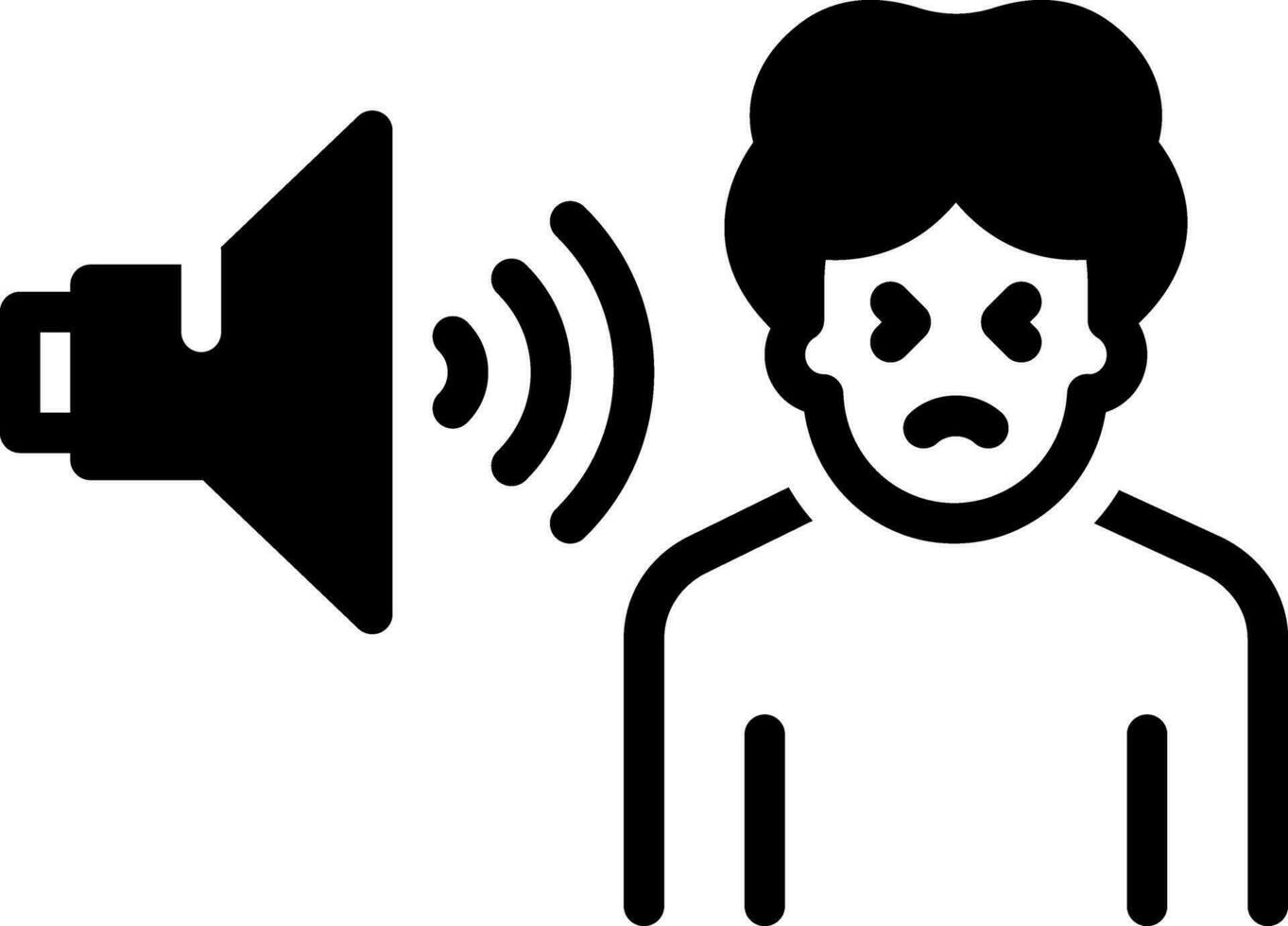 sólido icono para sonido efecto vector