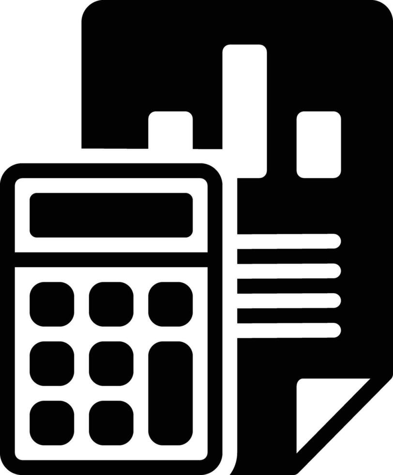 solid icon for calculation vector