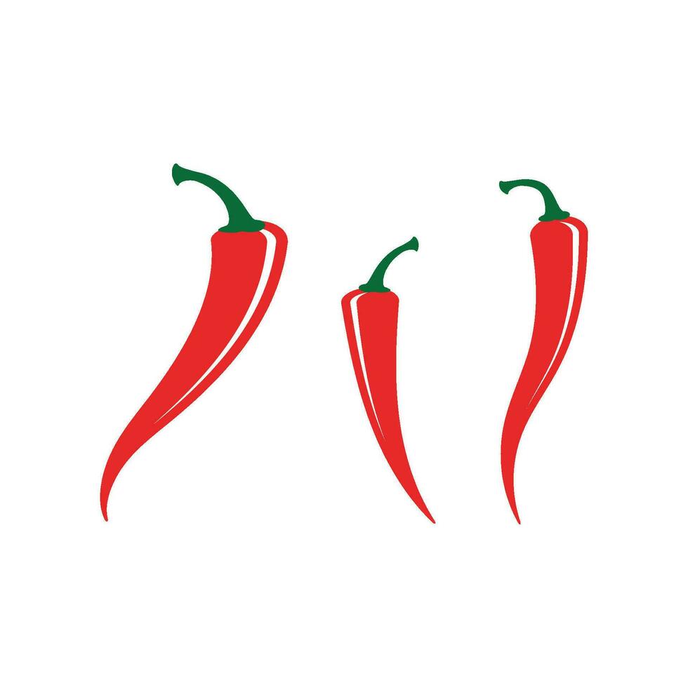 Red hot natural chili icon vector Illustration