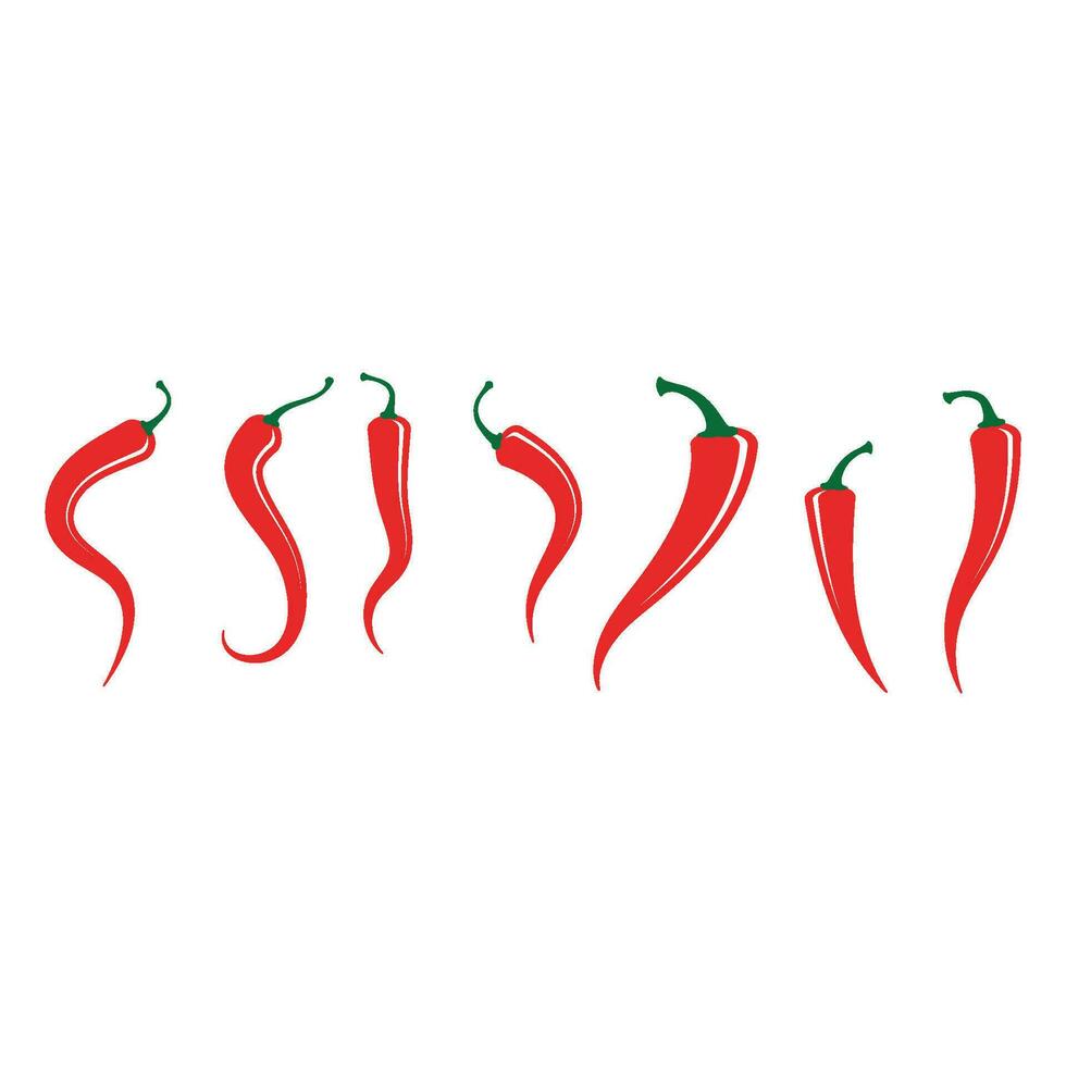 Red hot natural chili icon vector Illustration