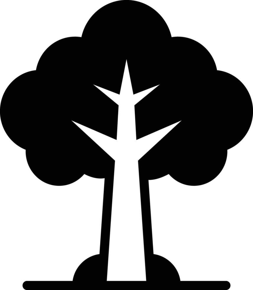 solid icon for tree vector