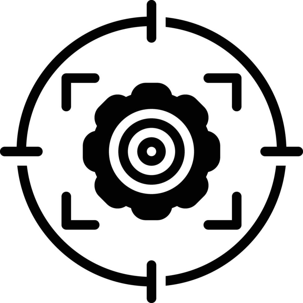 solid icon for scope target vector