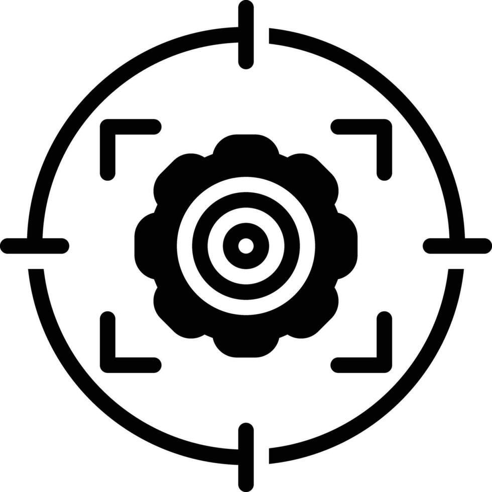 solid icon for scope target vector