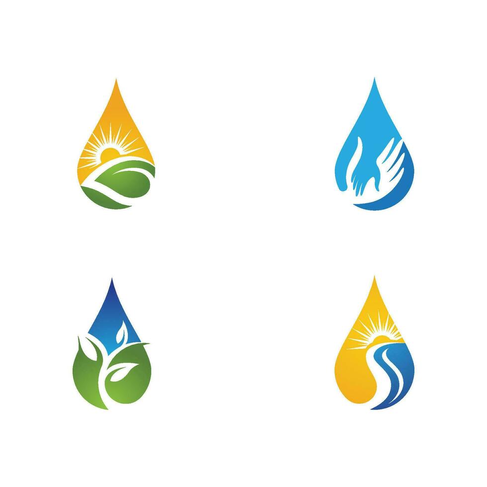 water drop Logo Template vector