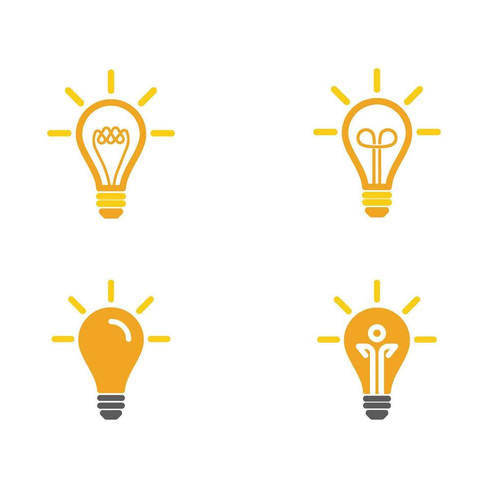 light bulb symbol icon vector