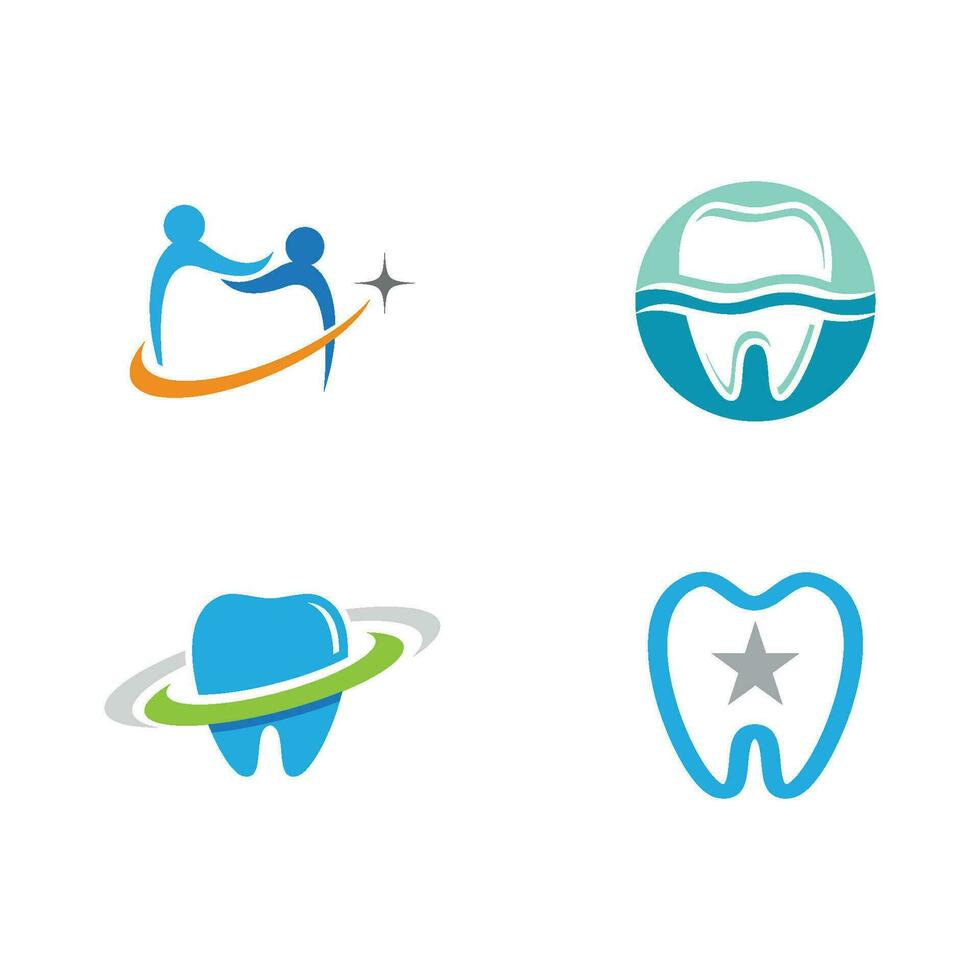 Ilustración de vector de plantilla de logotipo dental