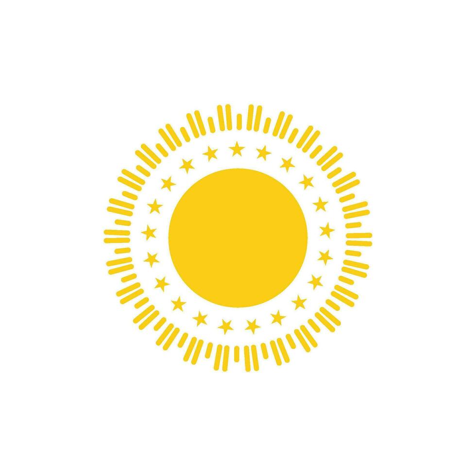 icono de ilustración de vector de sol