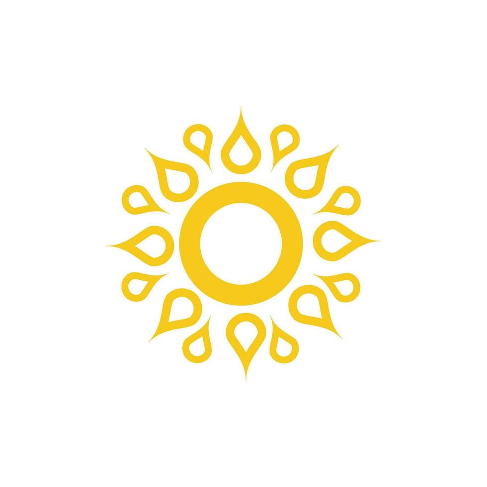 icono de ilustración de vector de sol