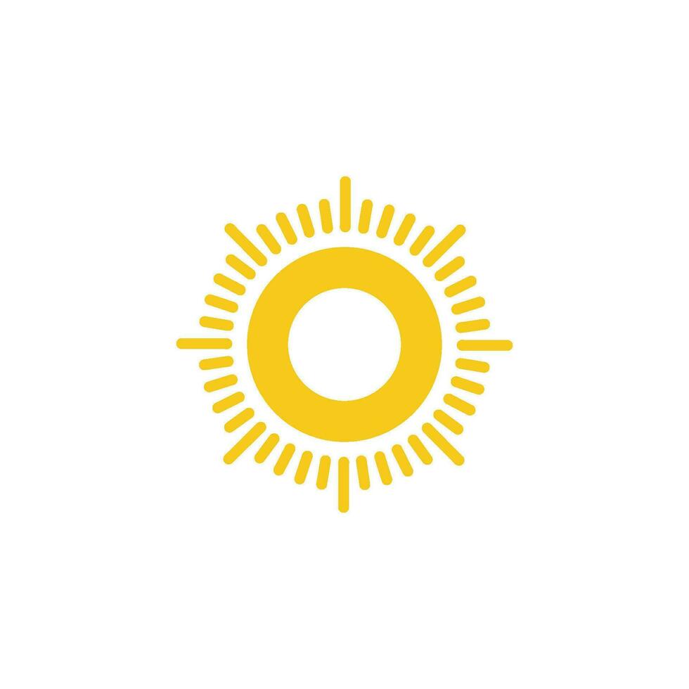 icono de ilustración de vector de sol