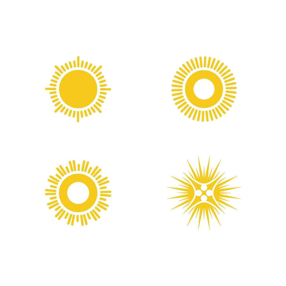 icono de ilustración de vector de sol