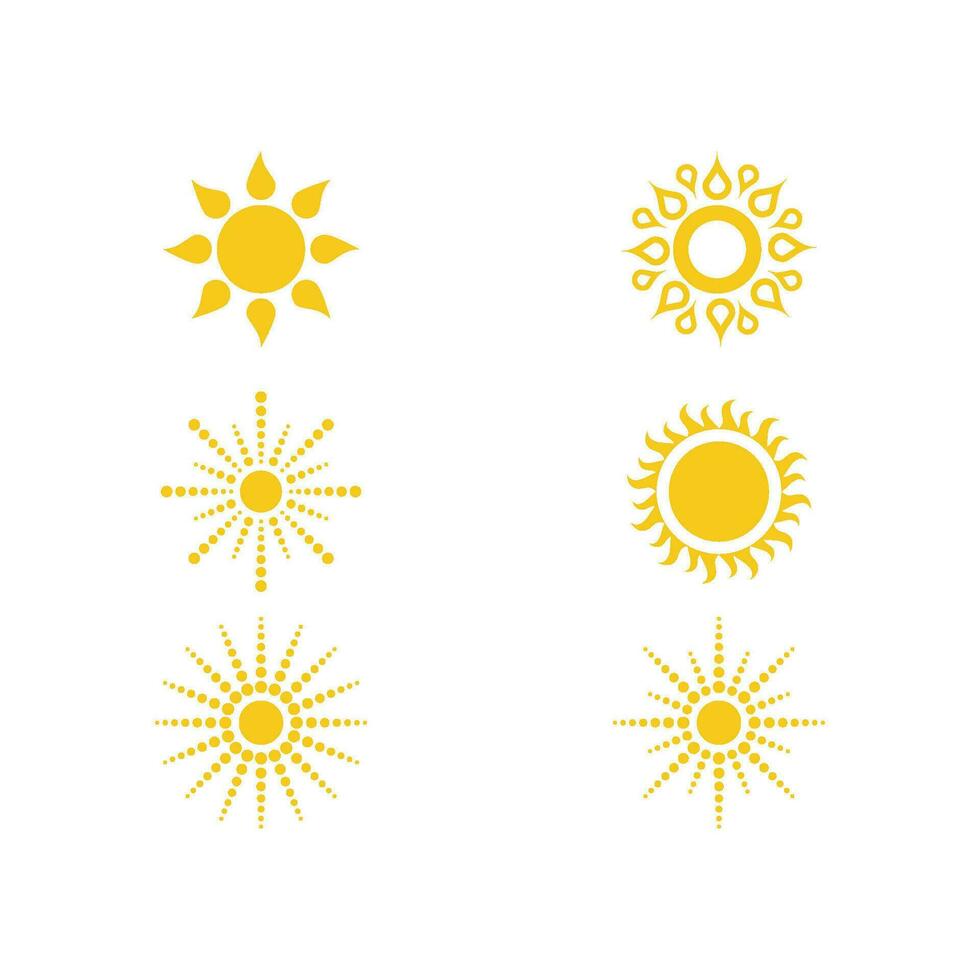 icono de ilustración de vector de sol