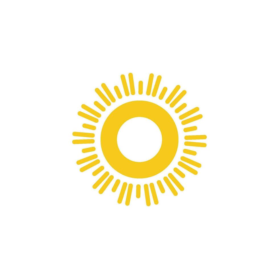 icono de ilustración de vector de sol