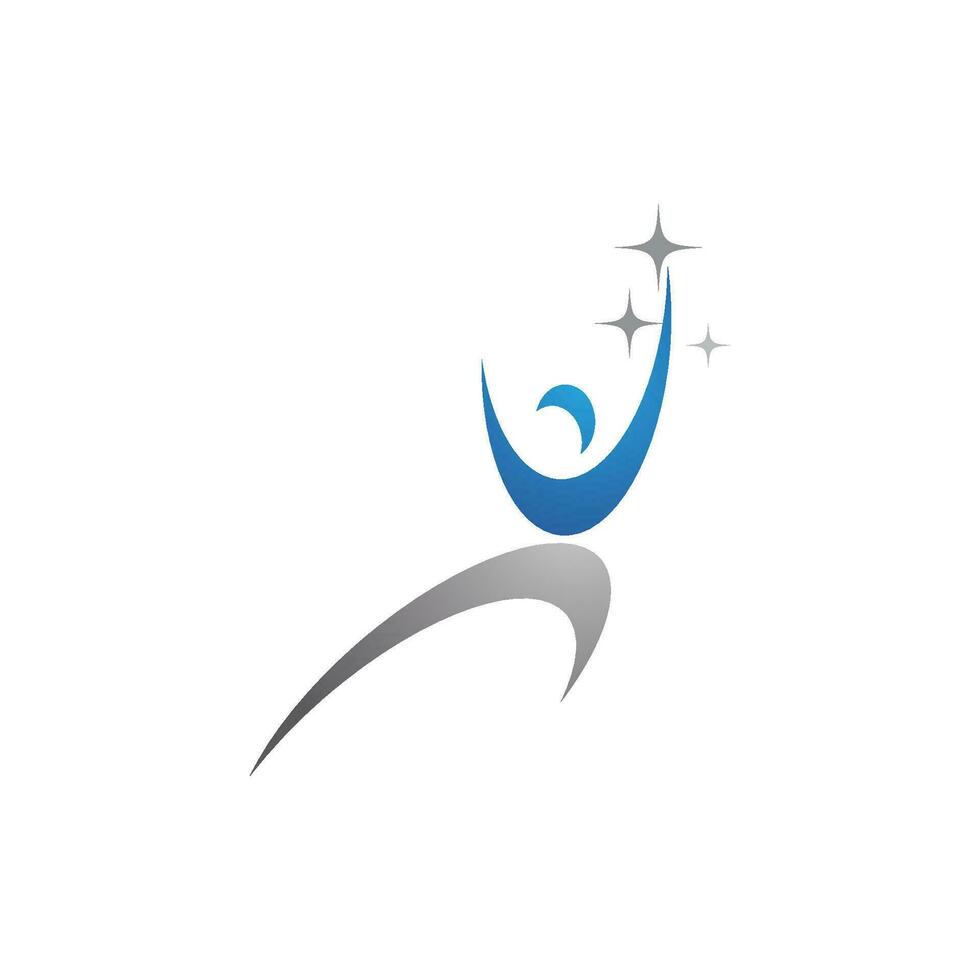 Human character logo sign vector