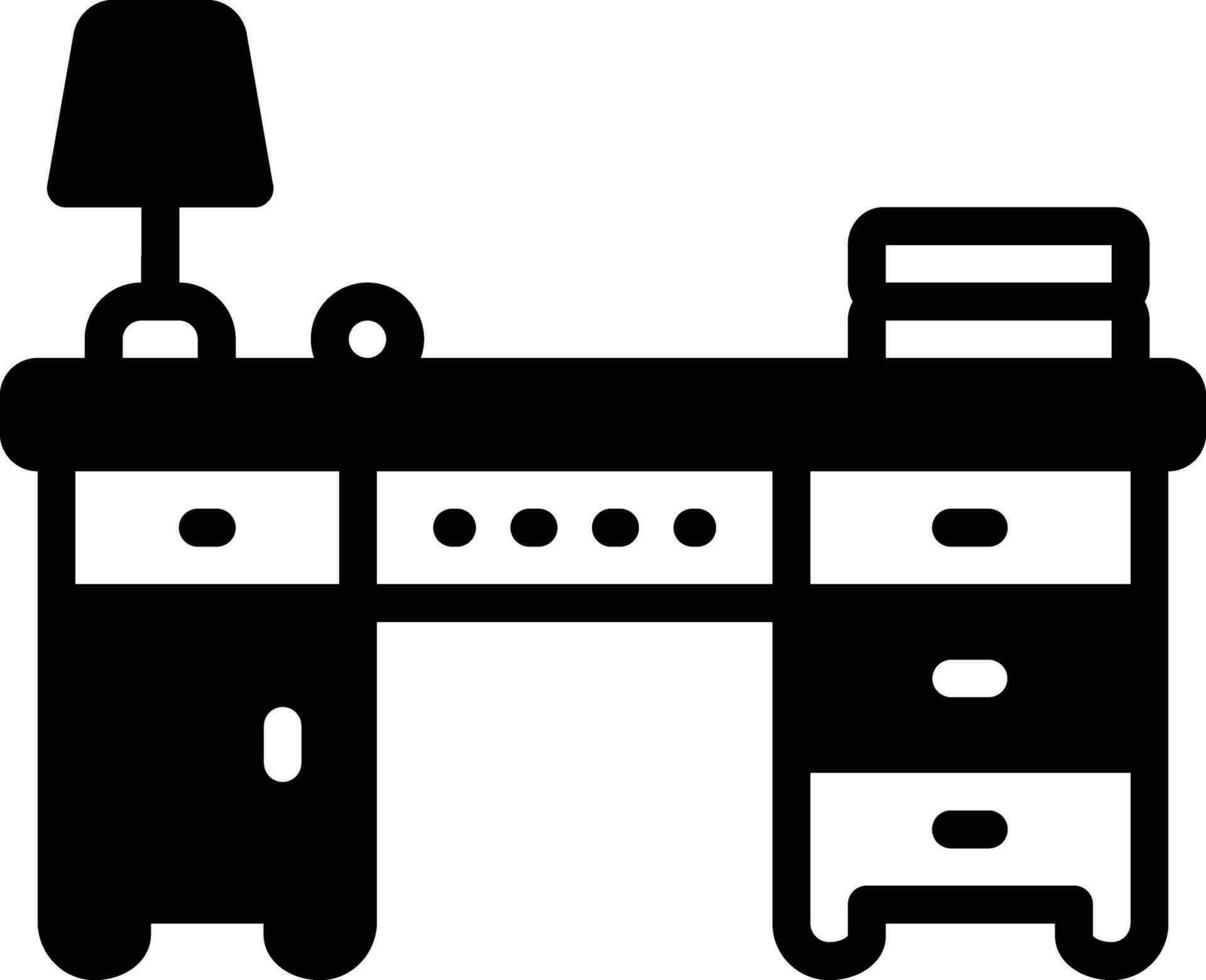 solid icon for desk vector