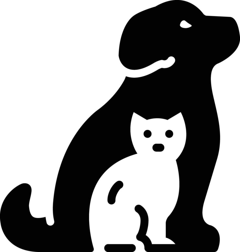 solid icon for pets vector