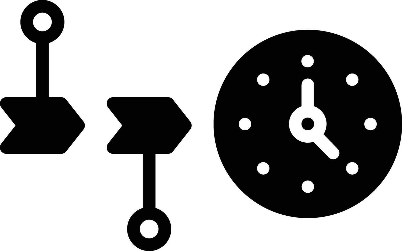 solid icon for timeline vector