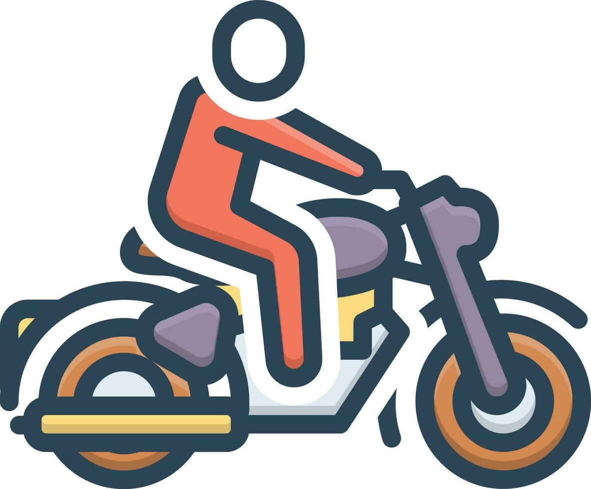 color icon for ride vector