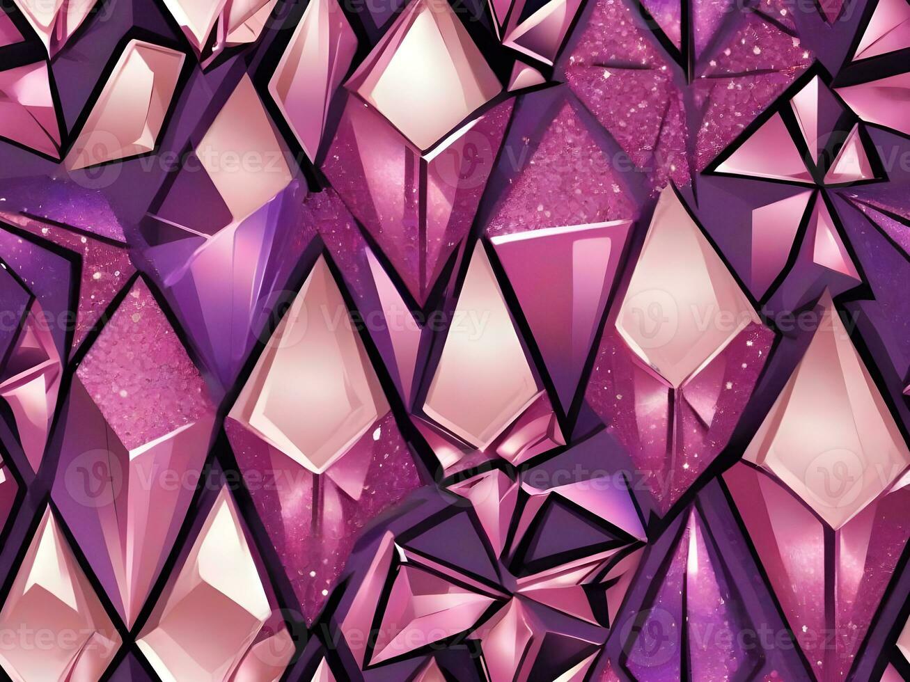AI generated abstract pink geometric background with triangles photo