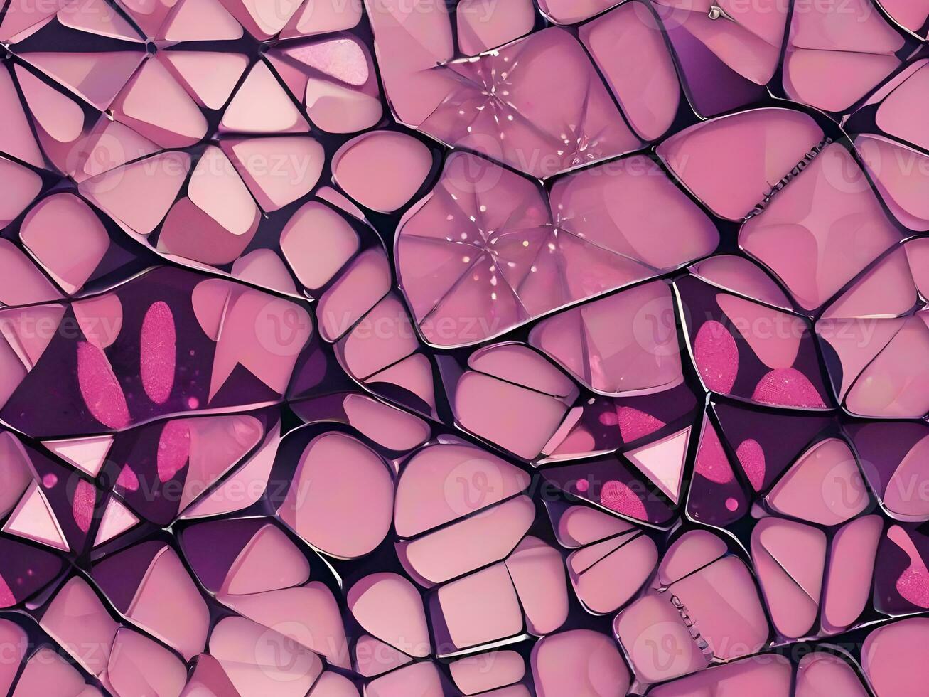 AI generated abstract pink geometric background with triangles photo