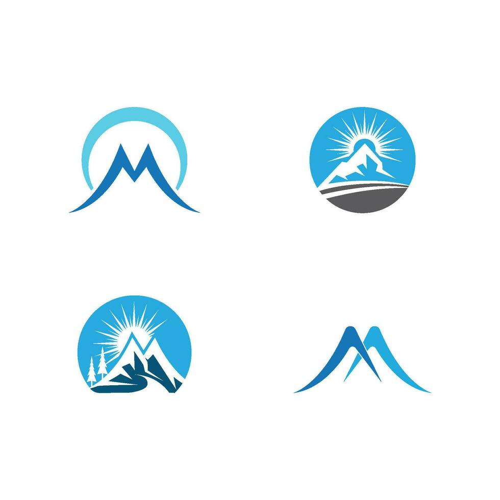 logotipo de icono de montaña vector