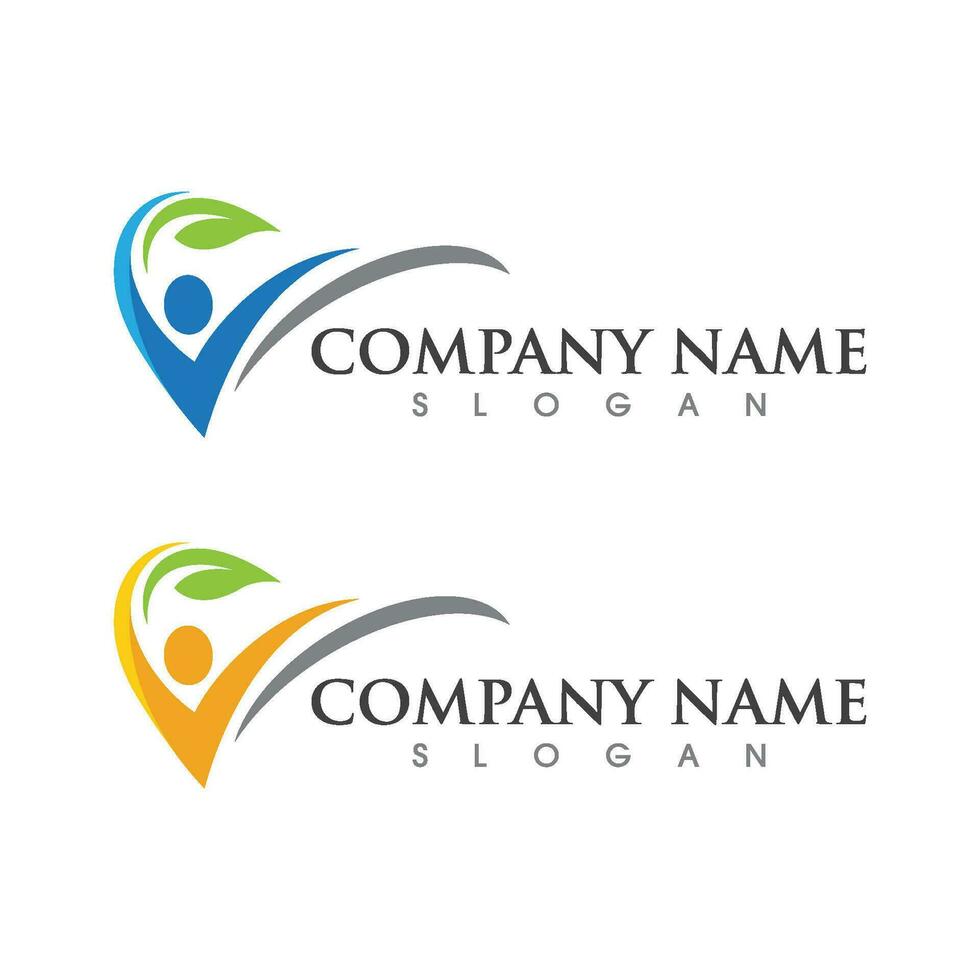Human character logo sign vector