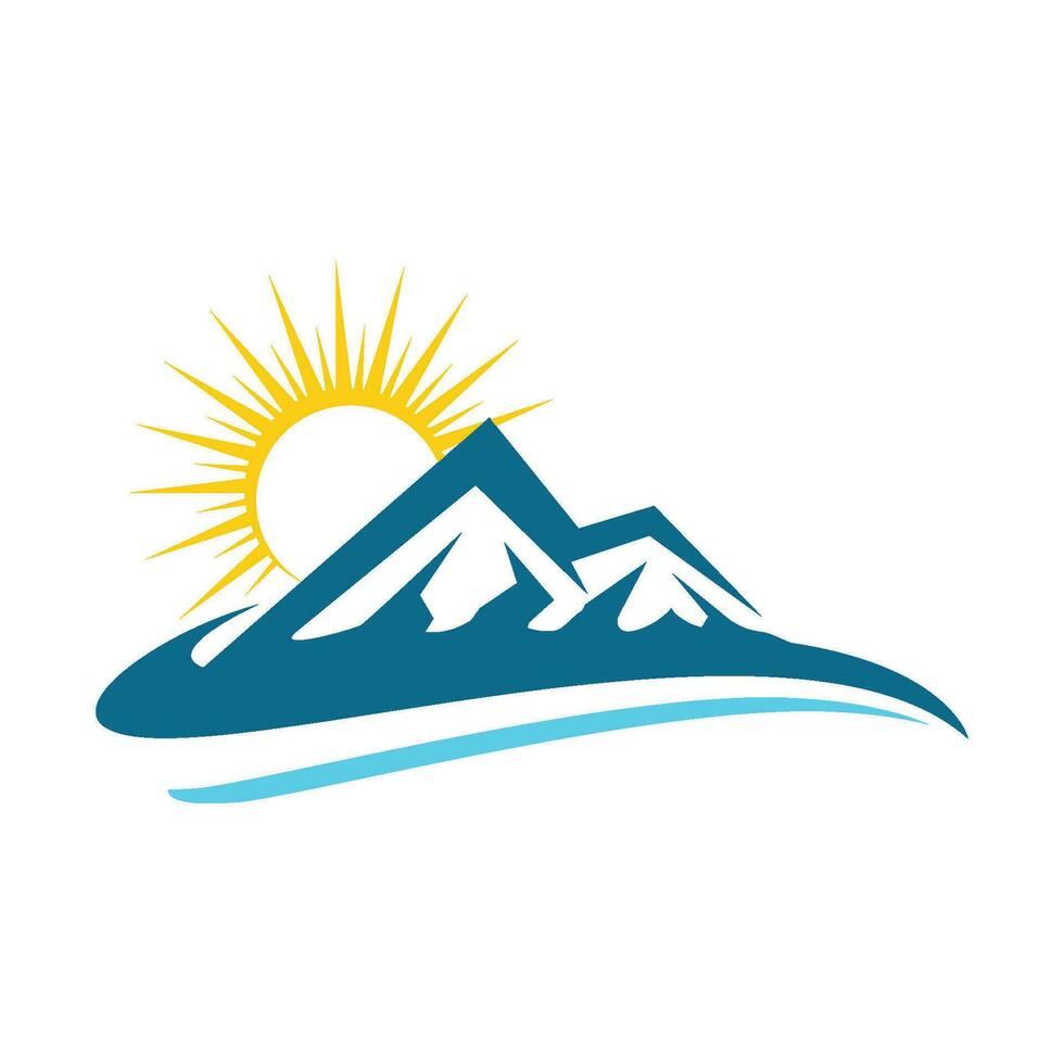 logotipo de icono de montaña vector