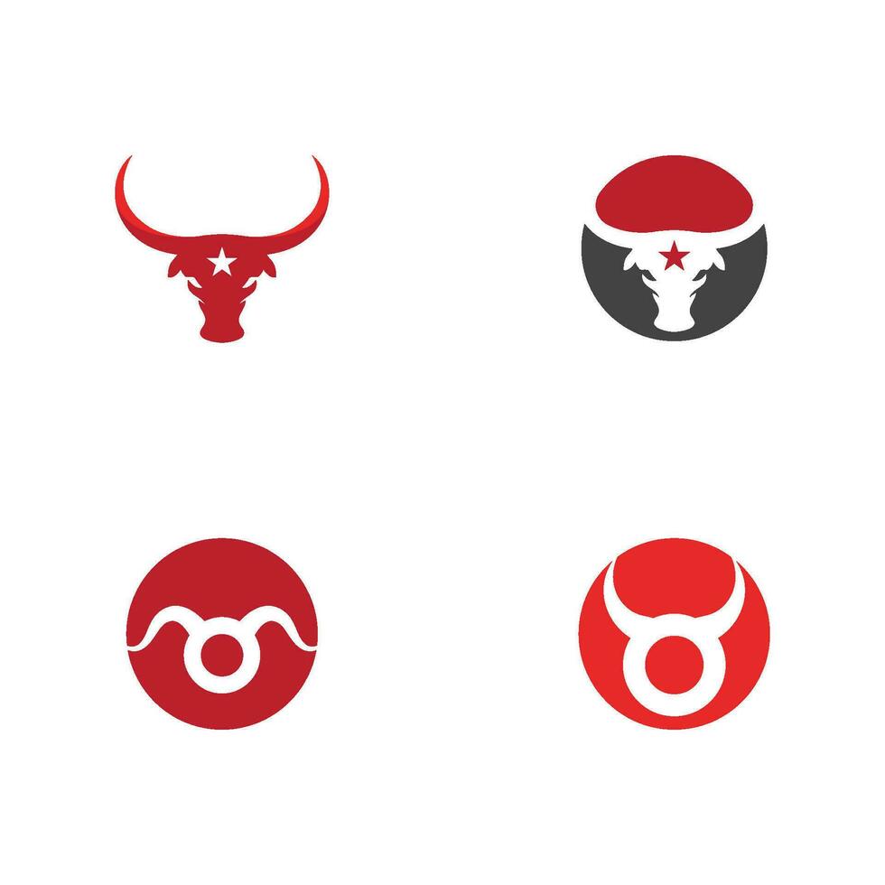 Tauro, logotipo, plantilla, vector, icono, ilustración, diseño vector