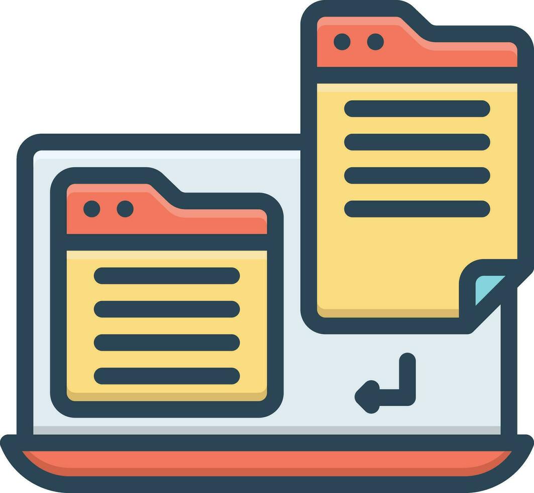 color icon for reference vector