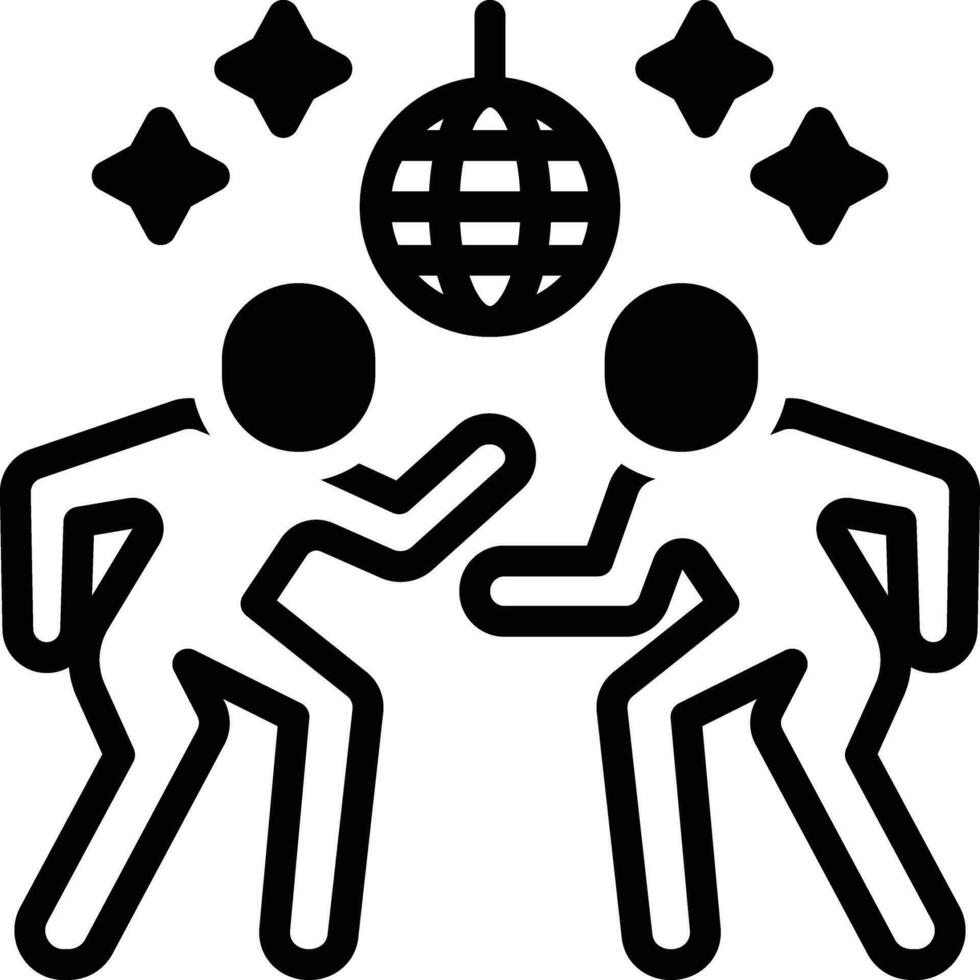 solid icon for disco vector