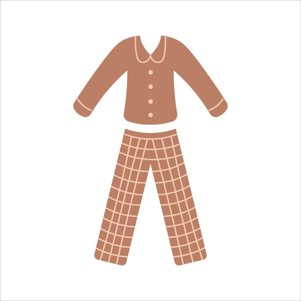 Plaid pajama vector illustration