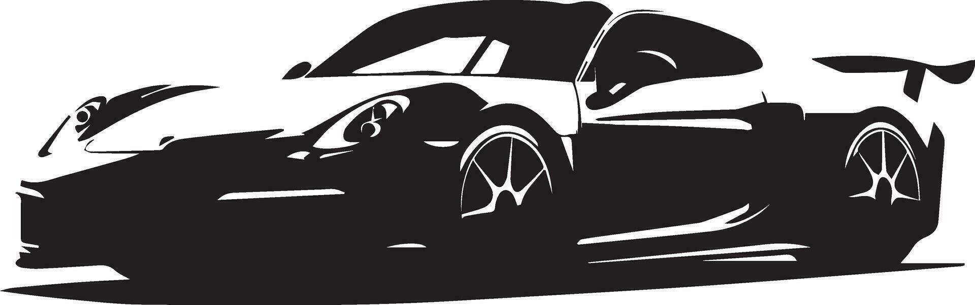 Car vector silhouette illustration black color 2