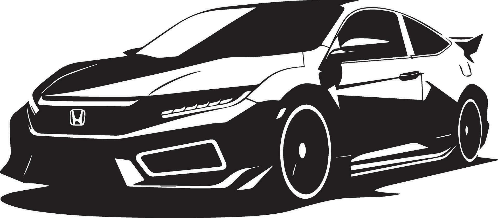 Car vector silhouette illustration black color