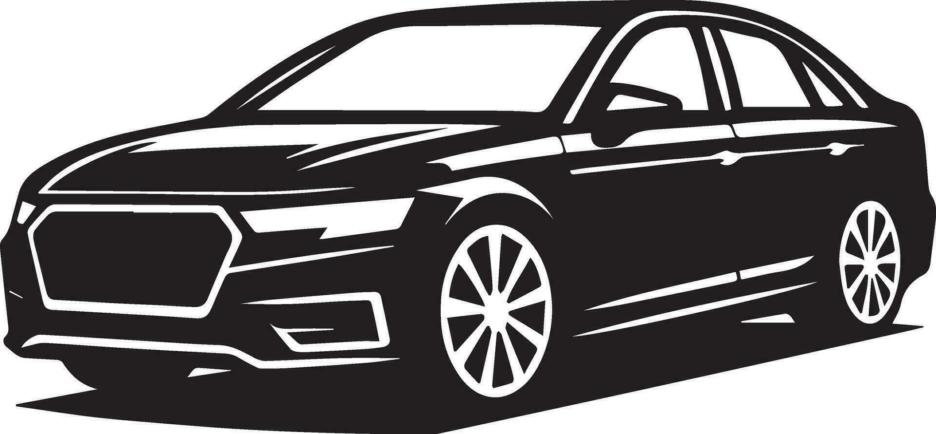 Car vector silhouette illustration black color 13