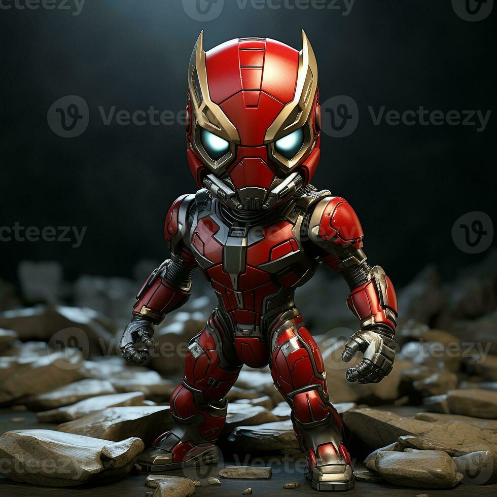 AI generated 3d super hero ant photo