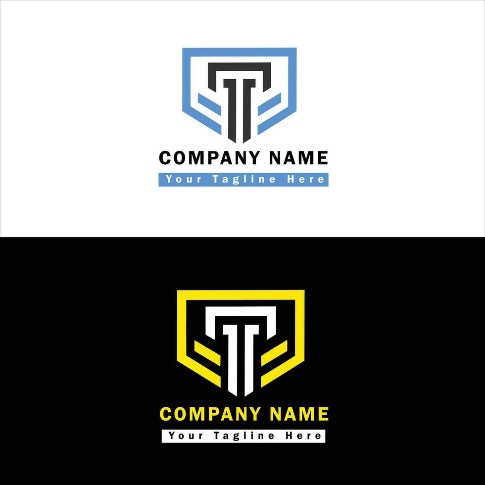 Modern Letter T logo vector