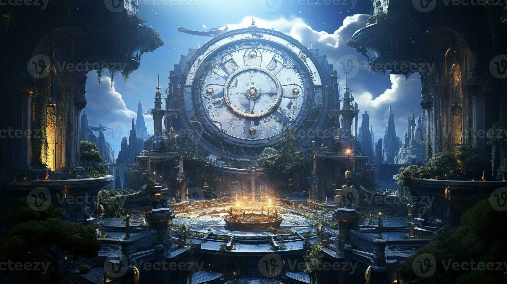 AI generated realm ancient artifact, digital art illustration, Generative AI photo