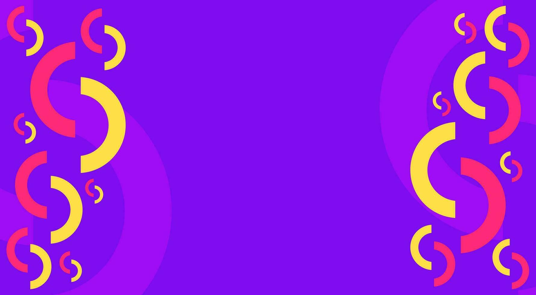 Purple background with colorful semicircular shapes. Suitable for festival backgrounds, parties, birthdays, events vector