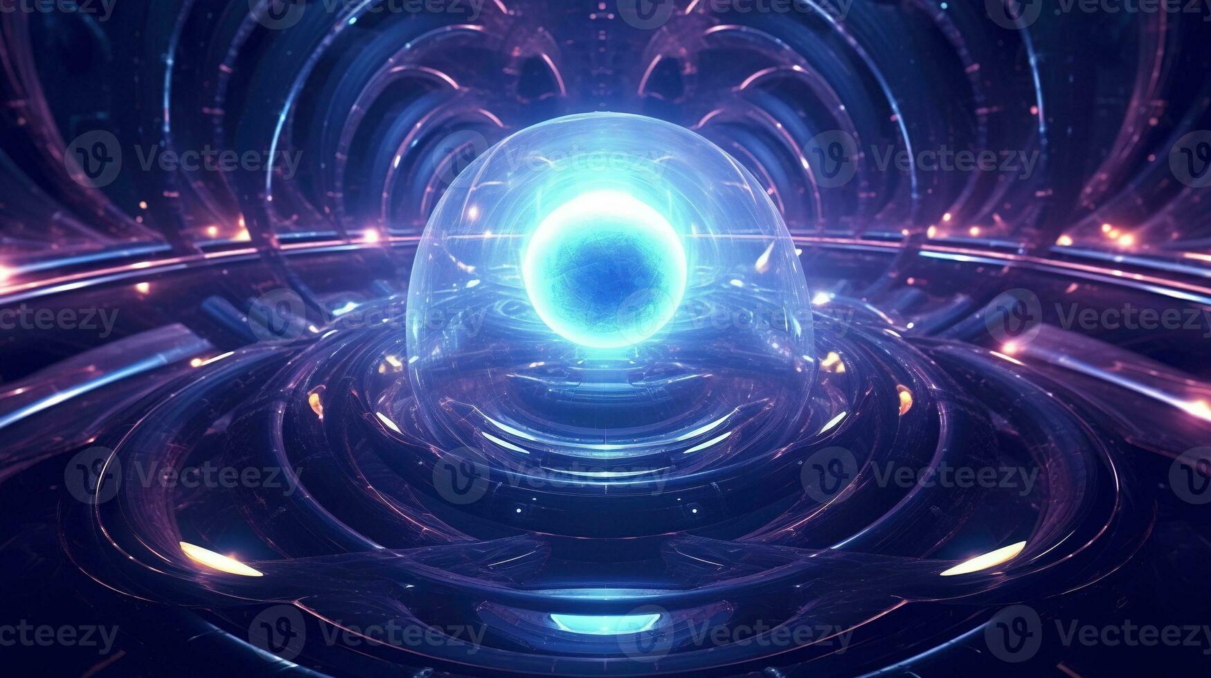 AI generated quantum perspective, digital art illustration, Generative AI photo