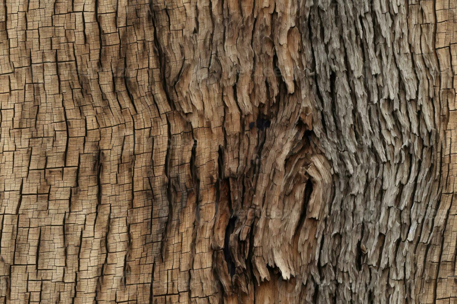 AI generated Seamless Tree Trunk Texture photo