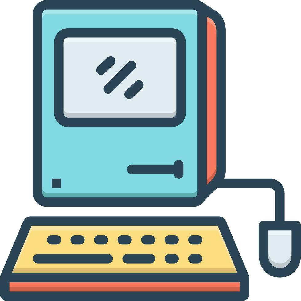 color icon for pc vector